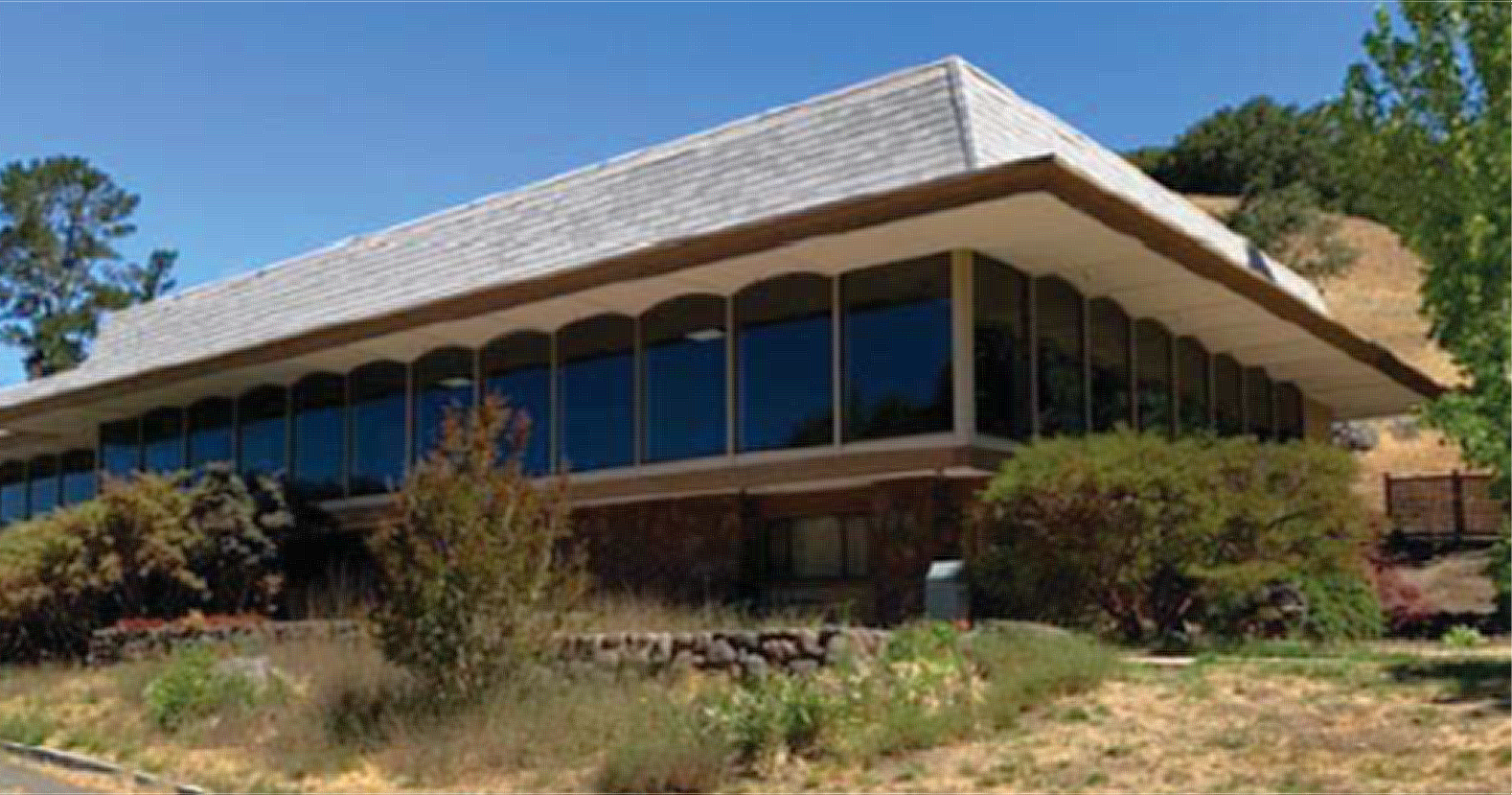 An exterior view of the clubhouse at the former San Geronimo Golf Course.