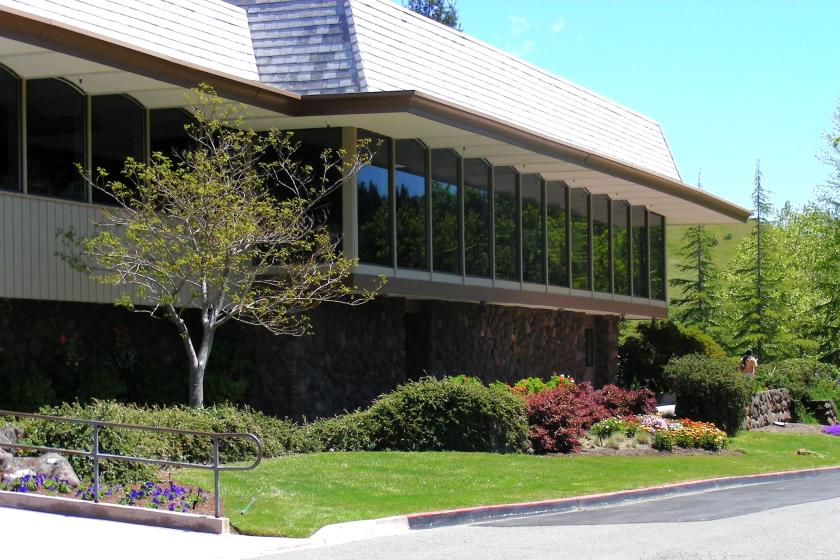 An exterior view of the building at the former golf course property in San Geronimo.